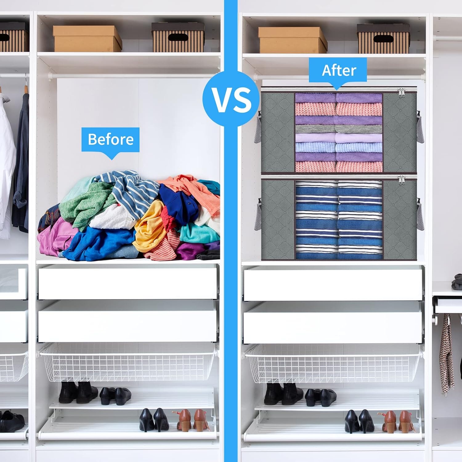 90L + 60L Clothes Storage Bag – 12 Pack Totally